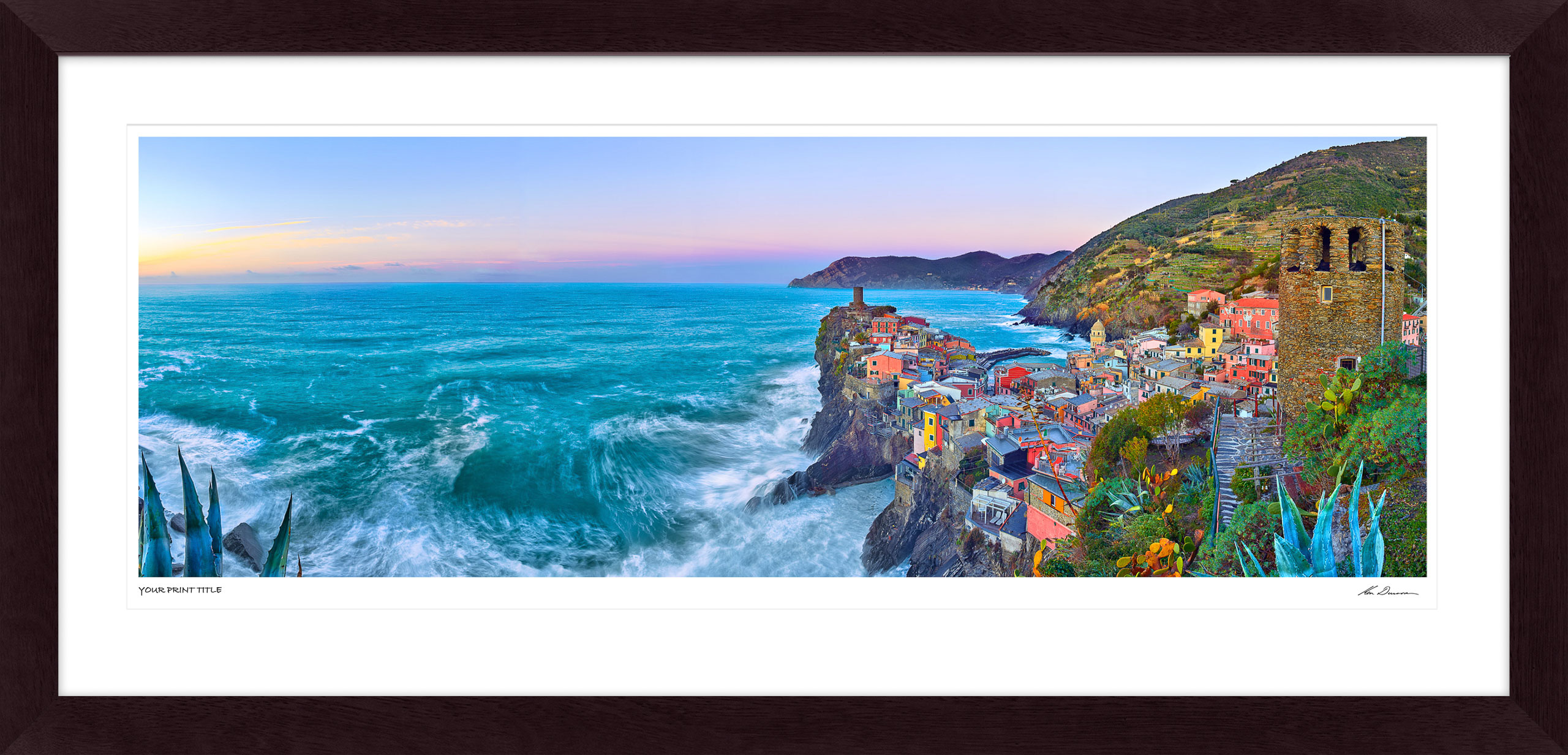 Vernazza, Cinque Terre, 60inch Framed Ken Duncan Print