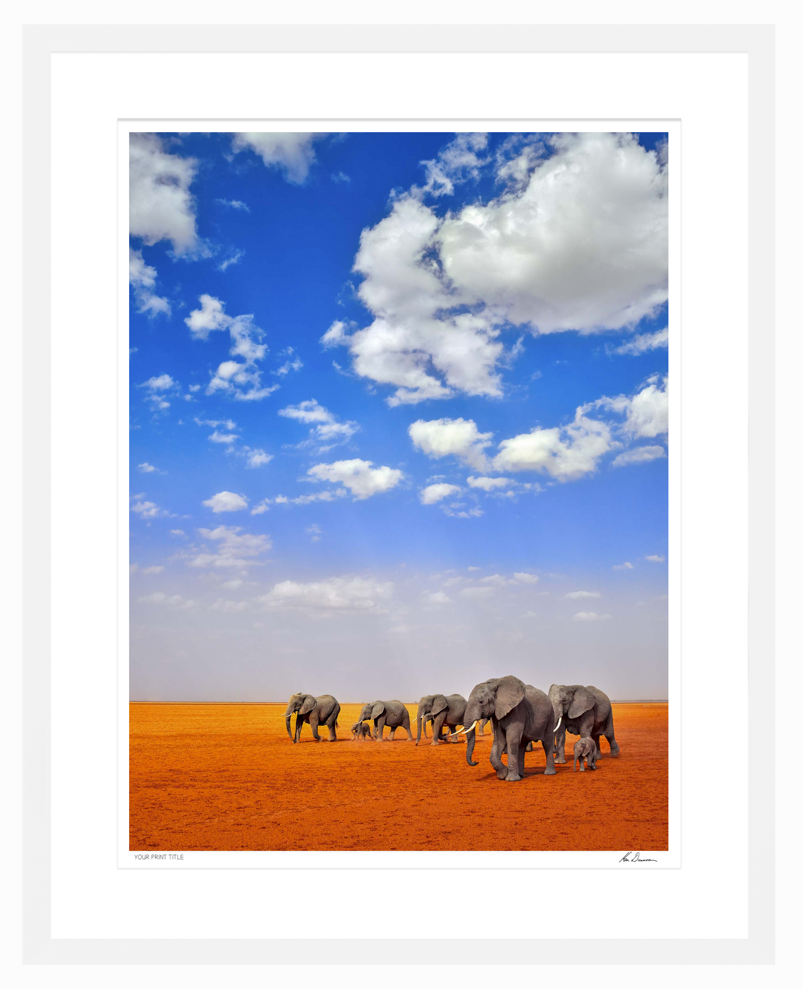 Elephant Parade, Framed Ken Duncan Print