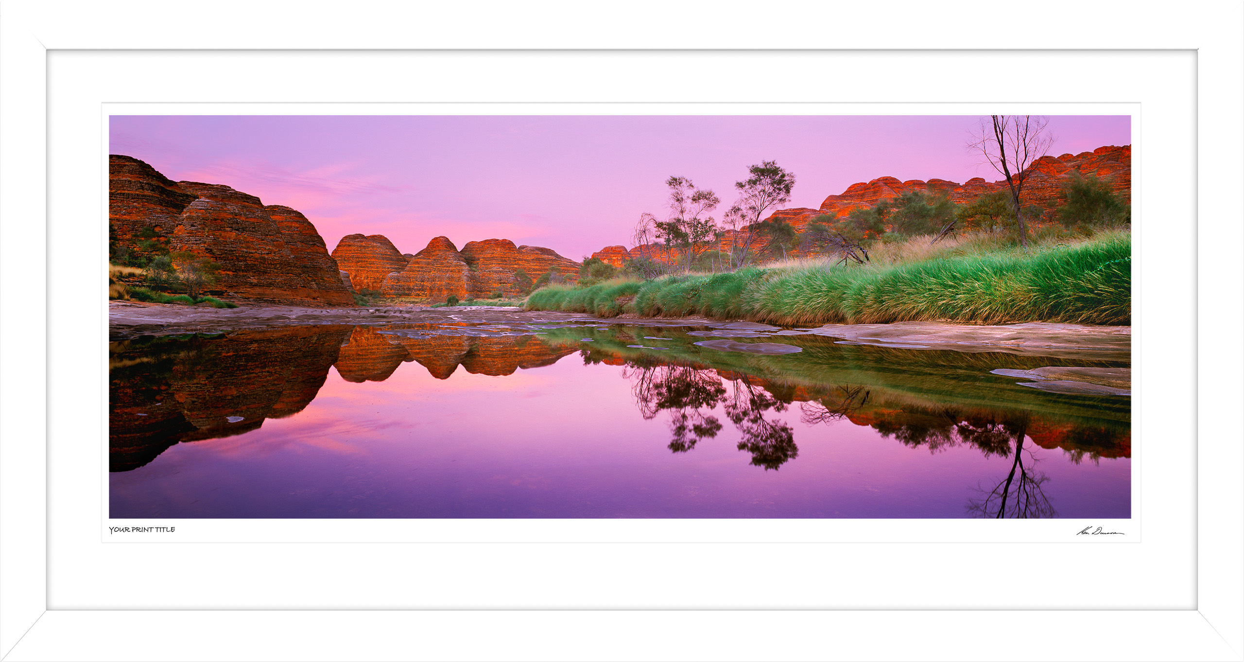 Purnululu Reflections, WA 18inch 2000 Edition Print