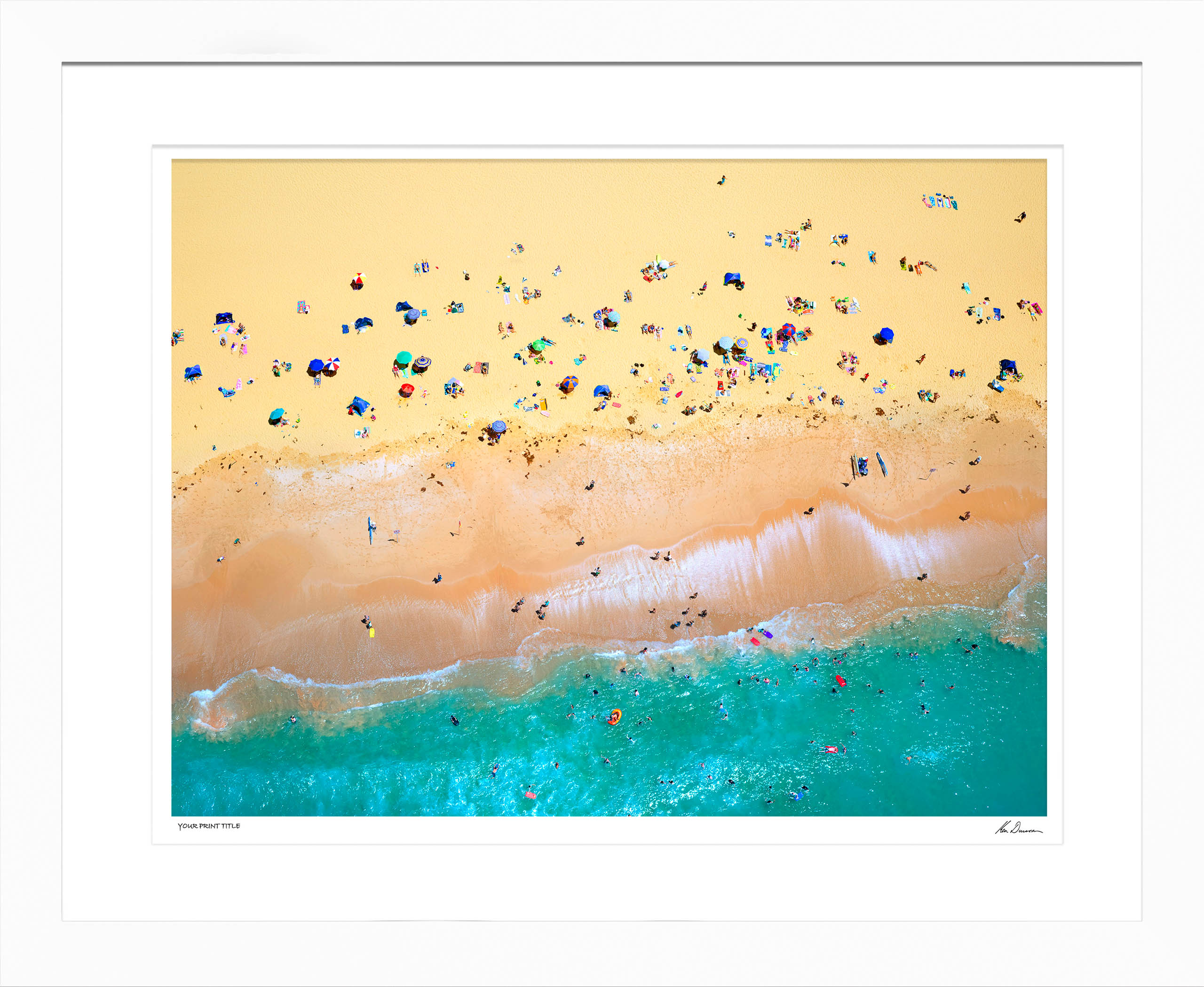 Large Limited Edition Fun in the Sun. Framed Dimensions 1000mm (h) x 1320mm (w). Registration number 60/300