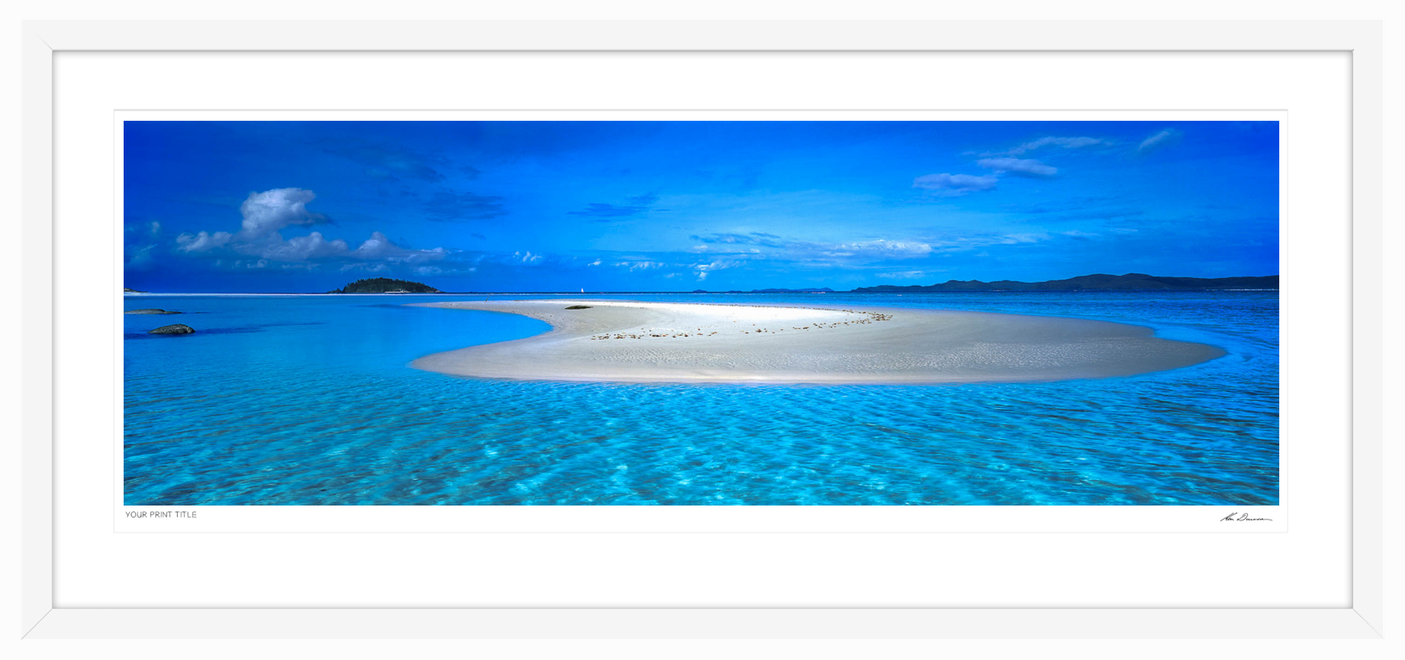 60inch Limited Edition Daydream QLD. Framed Dimensions 813mm (h) x 1814mm (w). Registration number 131/300